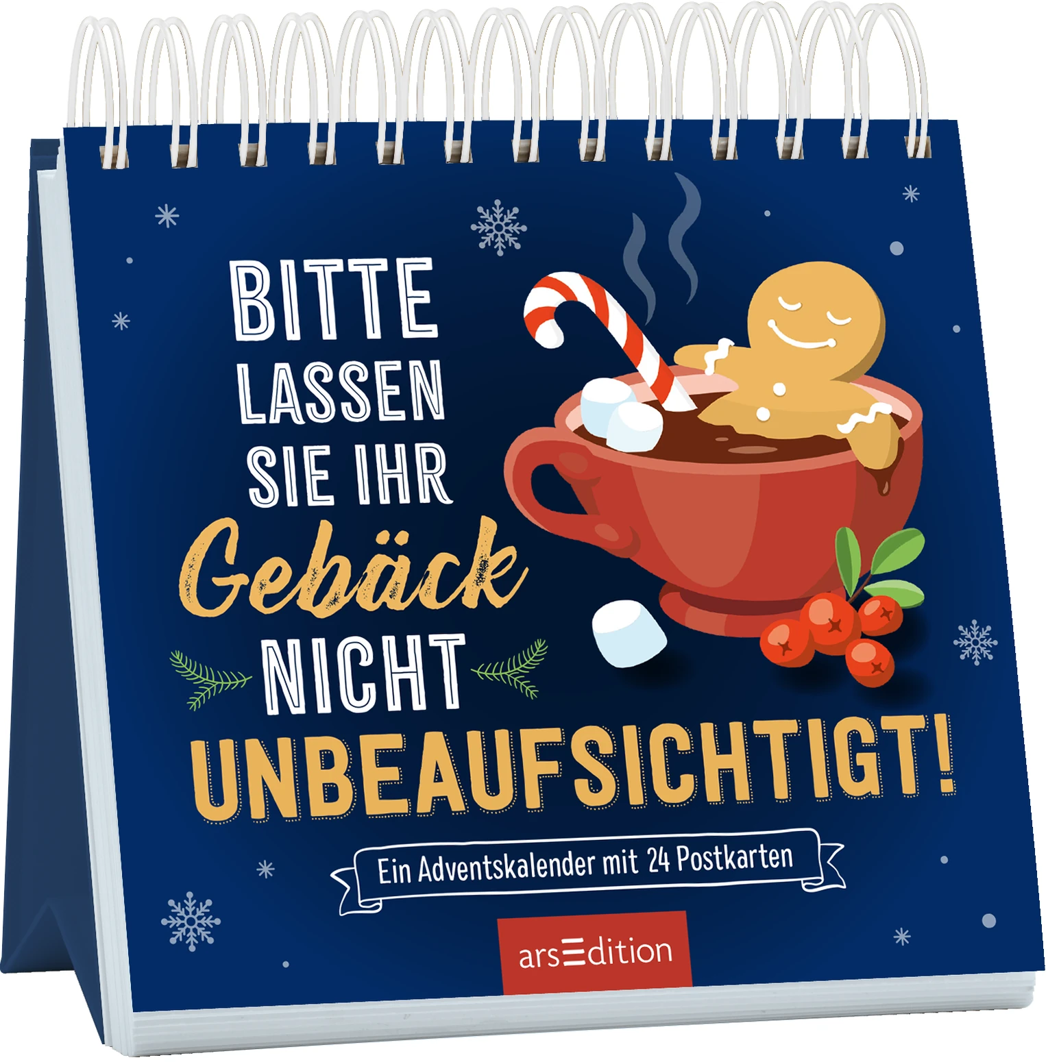 arsEdition 2026: Postkarten-Adventskalender. Bitte lassen Sie Ihr Gebäck nicht unbeaufsichtigt! – offizielles Cover
