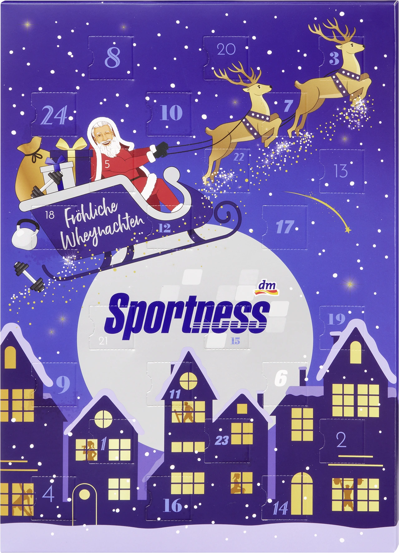 Sportness Adventskalender 2026 Fröhliche Weihnachten Vorderseite