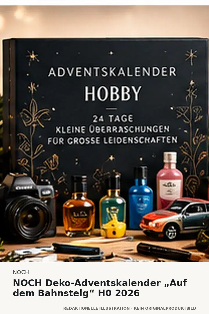 NOCH Deko-Adventskalender „Auf dem Bahnsteig“ H0 2026