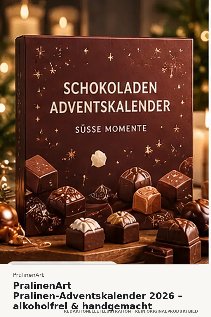 PralinenArt Pralinen-Adventskalender 2026 – alkoholfrei & handgemacht