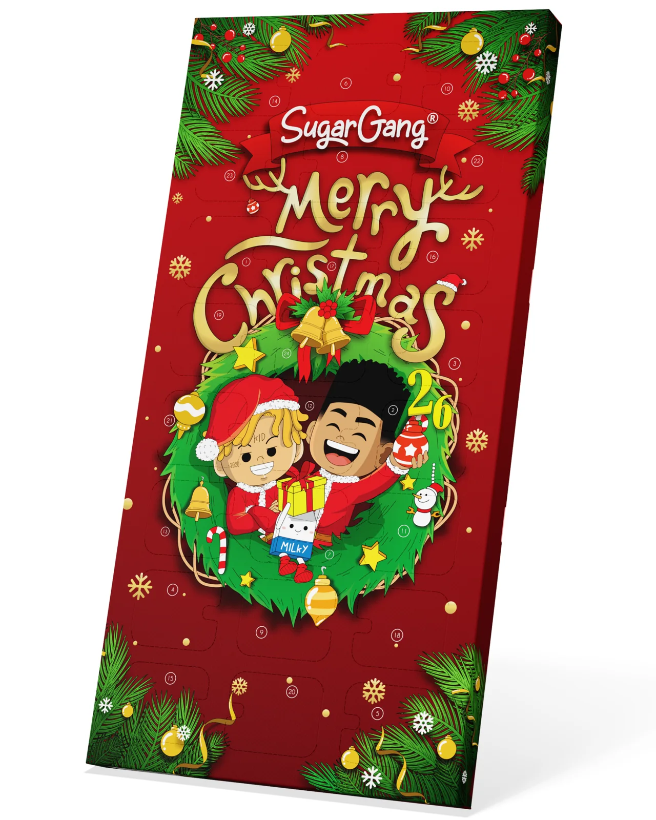 SugarGang XXL Adventskalender 2026 - geschlossene Vorderseite