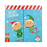 accentra Adventskalender Santa & Co. 2021 für Mädchen und Jungen mit 24 Bade-, Körperpflege und Accessoires Produkten, 750 g