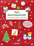 Mein Adventskalender zum Rätseln, Spielen und Basteln: Mit 24 Überraschungsseiten zum Auftrennen - Geschenkbuch für Kinder ab 4 Jahre